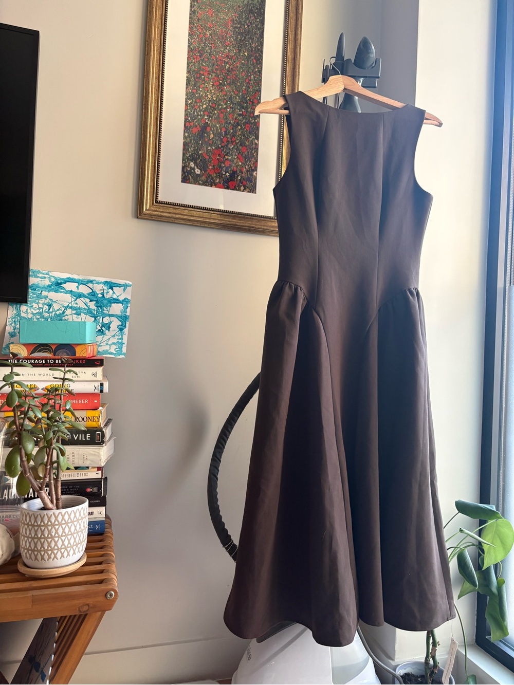 Reformation Anelis Brown Midi Dress